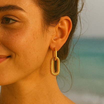 Mariz – Boucles Chaîne Cubaine Étincelantes