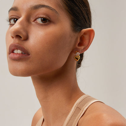 Amour – Boucles d’Oreilles Cœur Élégantes