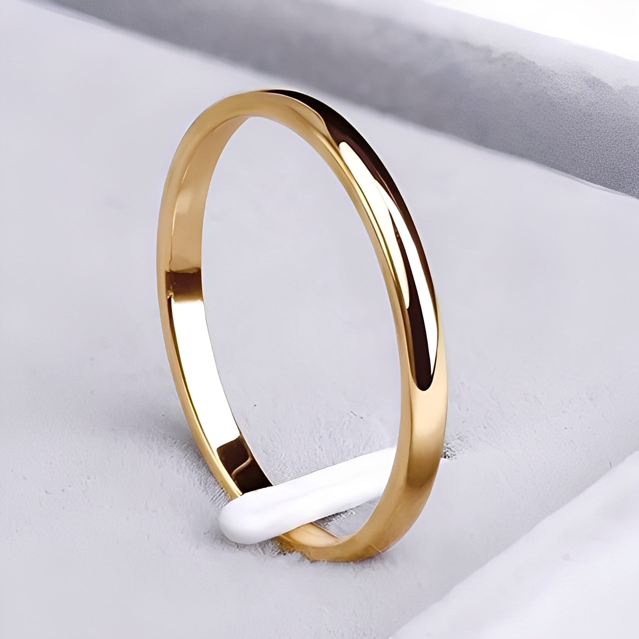 Jasmine – Bague Classique en Or et Argent