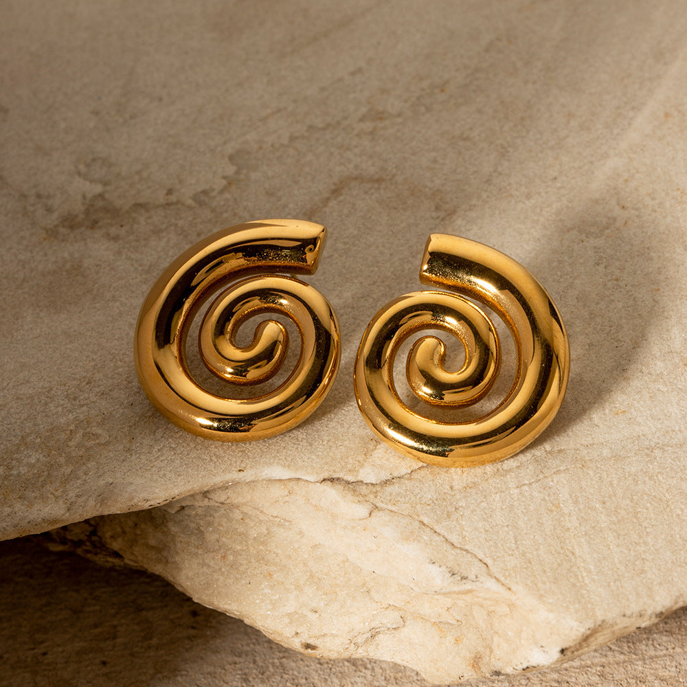 Lella – Boucles d’Oreilles Spirales Élégantes