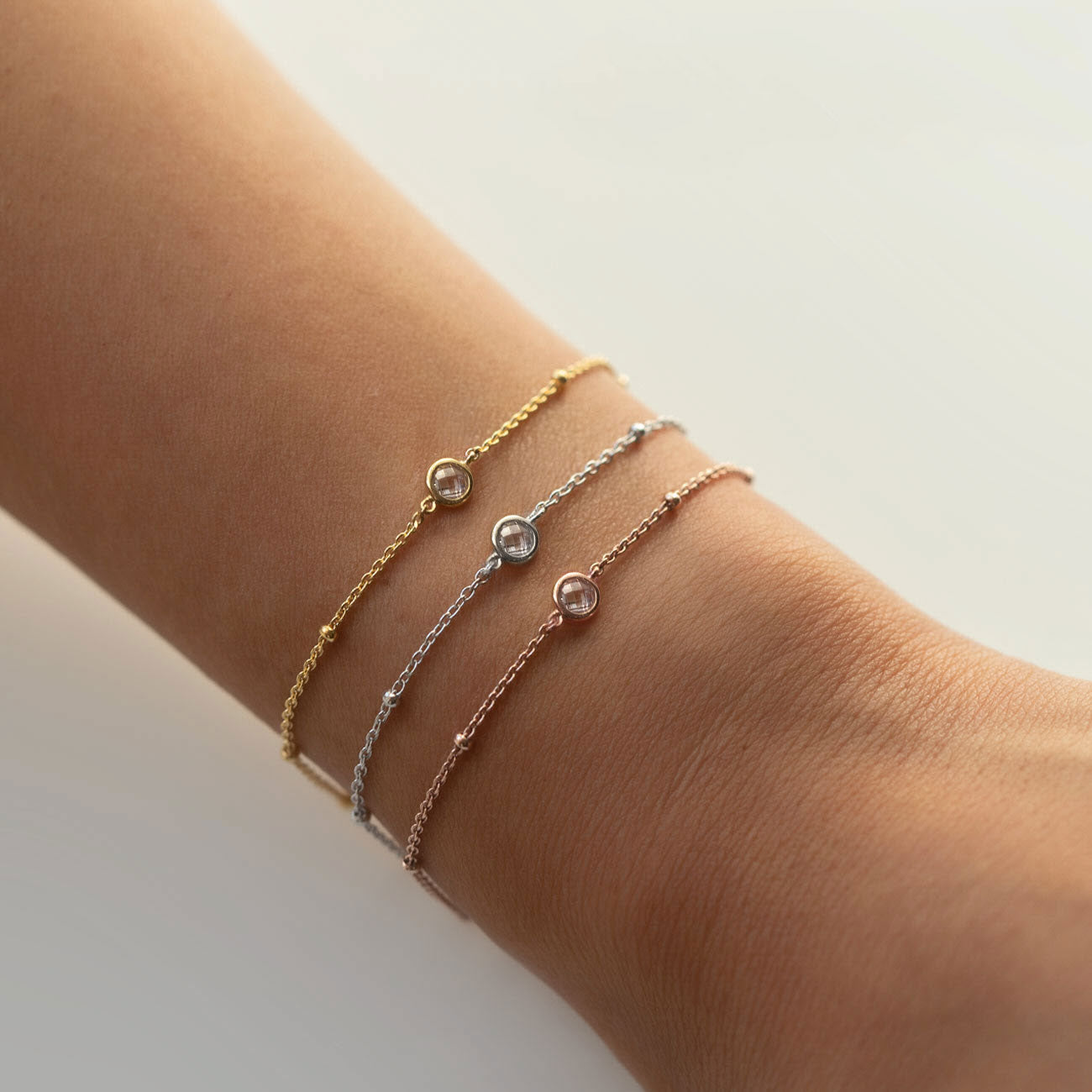 Hana -Bracelet chaîne en perles de cristal