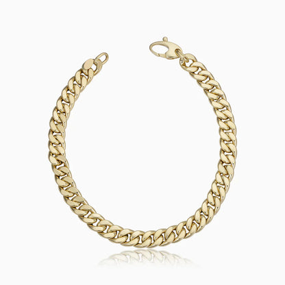 Estelle – Bracelet Chaîne Cubaine en Or 16K