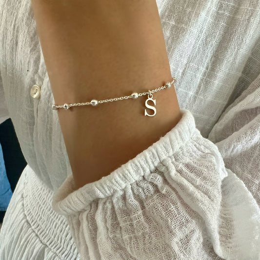 Bracelet Initiale – Argent Sterling