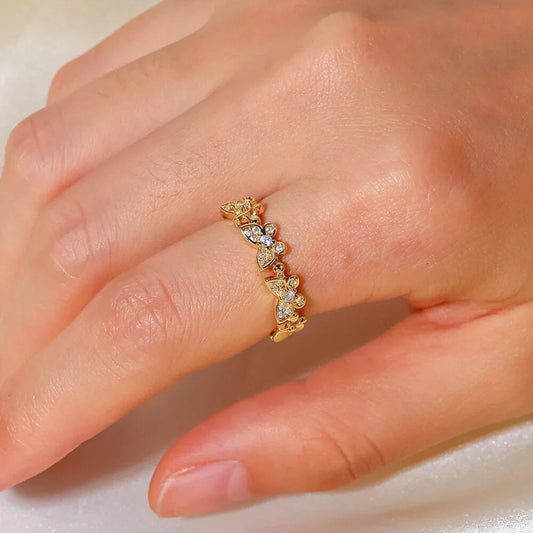 Aihime – Bague Papillon Or Intemporelle