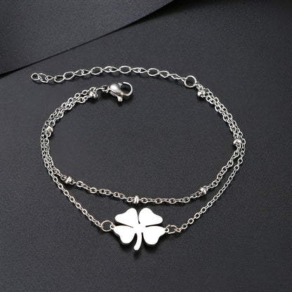 Sanya – Bracelet Trèfle Doré & Argenté