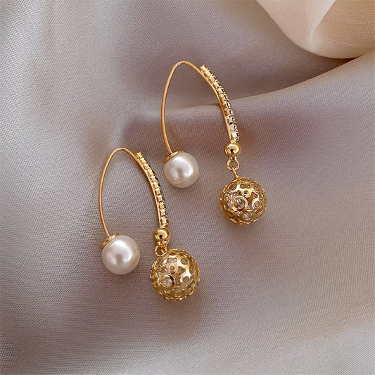 Isolde – Boucles d’Oreilles Cloche en Or avec Perles