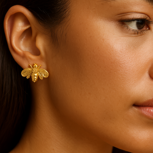 Charlotte – Mini Boucles d'Oreilles Abeille