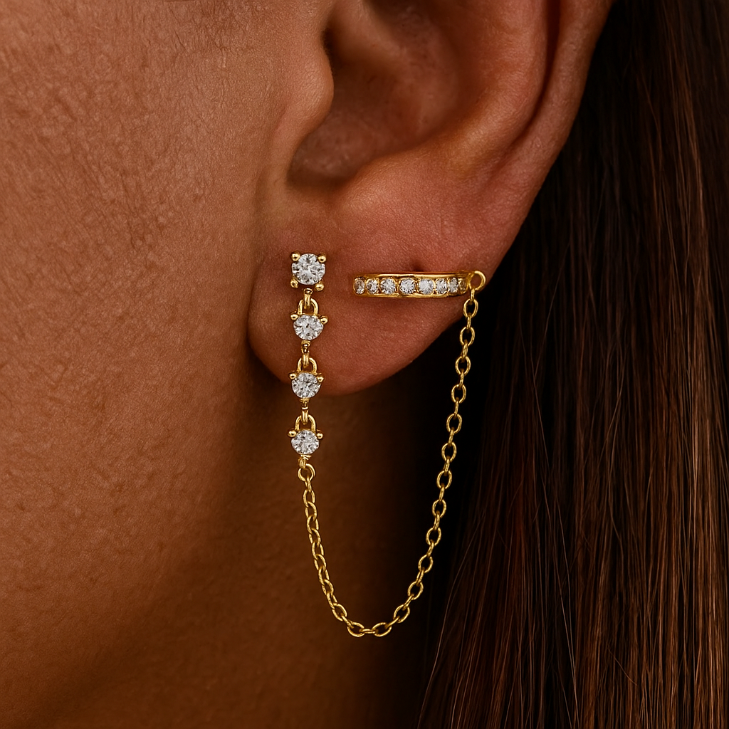 Arielle – Boucles Cuff Chaîne Élégantes