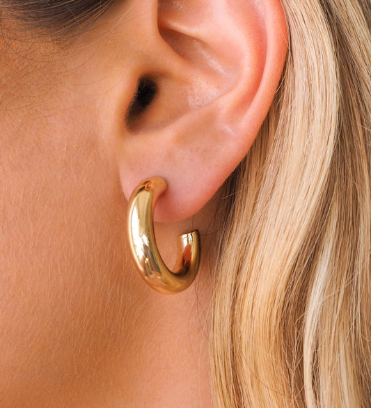 Mayra - Boucles d'oreilles créoles en or massives
