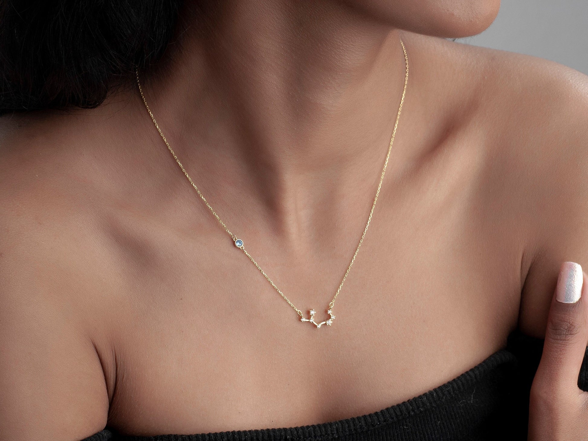Collier Zodiaque & Pierre – Personnalisé