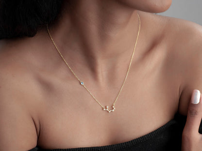 Collier Zodiaque & Pierre – Personnalisé