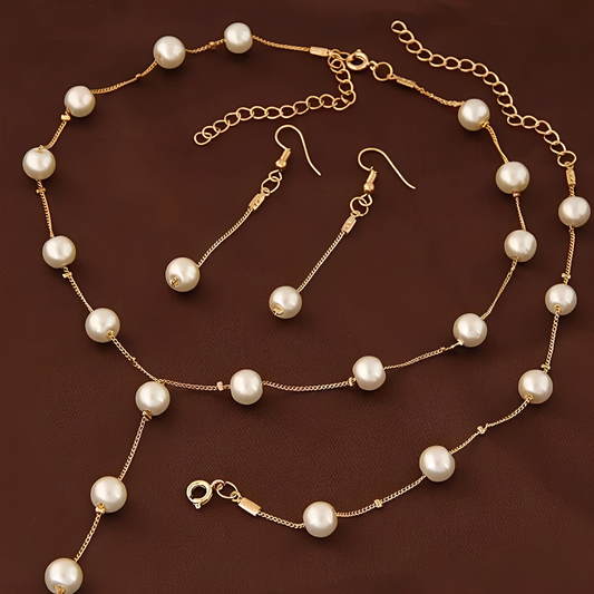 Auriane – Set Intemporel Perles & Or