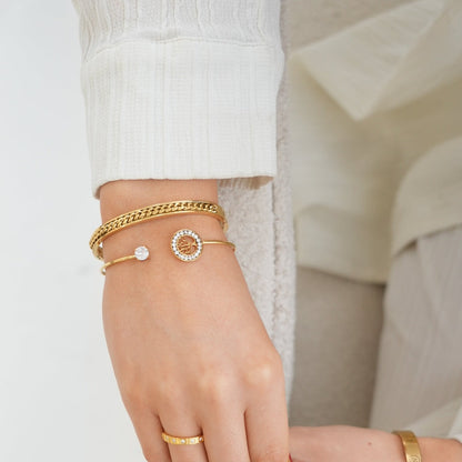 Jessi – Bracelet Jonc Arbre de Vie Orné de Pierres