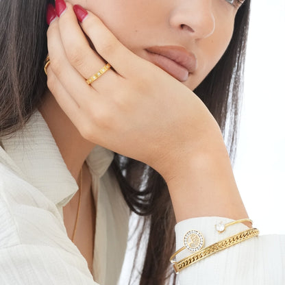Jessi – Bracelet Jonc Arbre de Vie Orné de Pierres