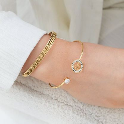 Jessi – Bracelet Jonc Arbre de Vie Orné de Pierres