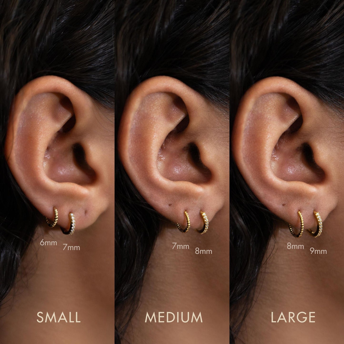 Lian- Set de créoles pavé et corde