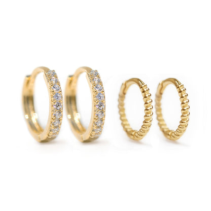 Lian- Set de créoles pavé et corde