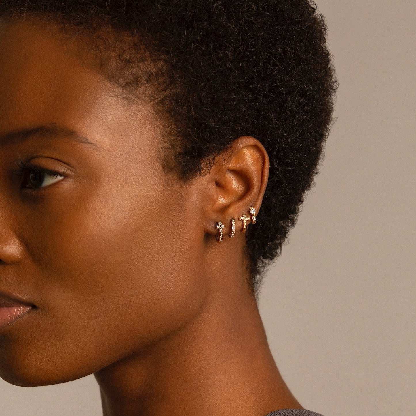 Baguette Boucles d'oreilles en Cristal Blanc