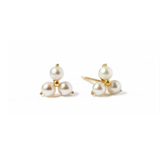 Isabella - Clous d'oreilles Trinity en perles