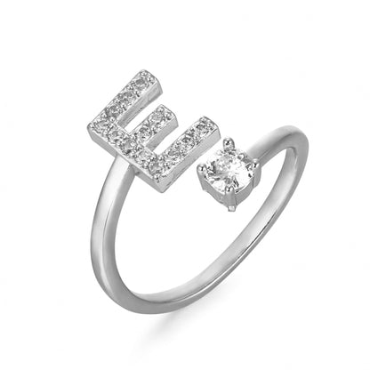 Hinako – Bague Initiale Ajustable Femme