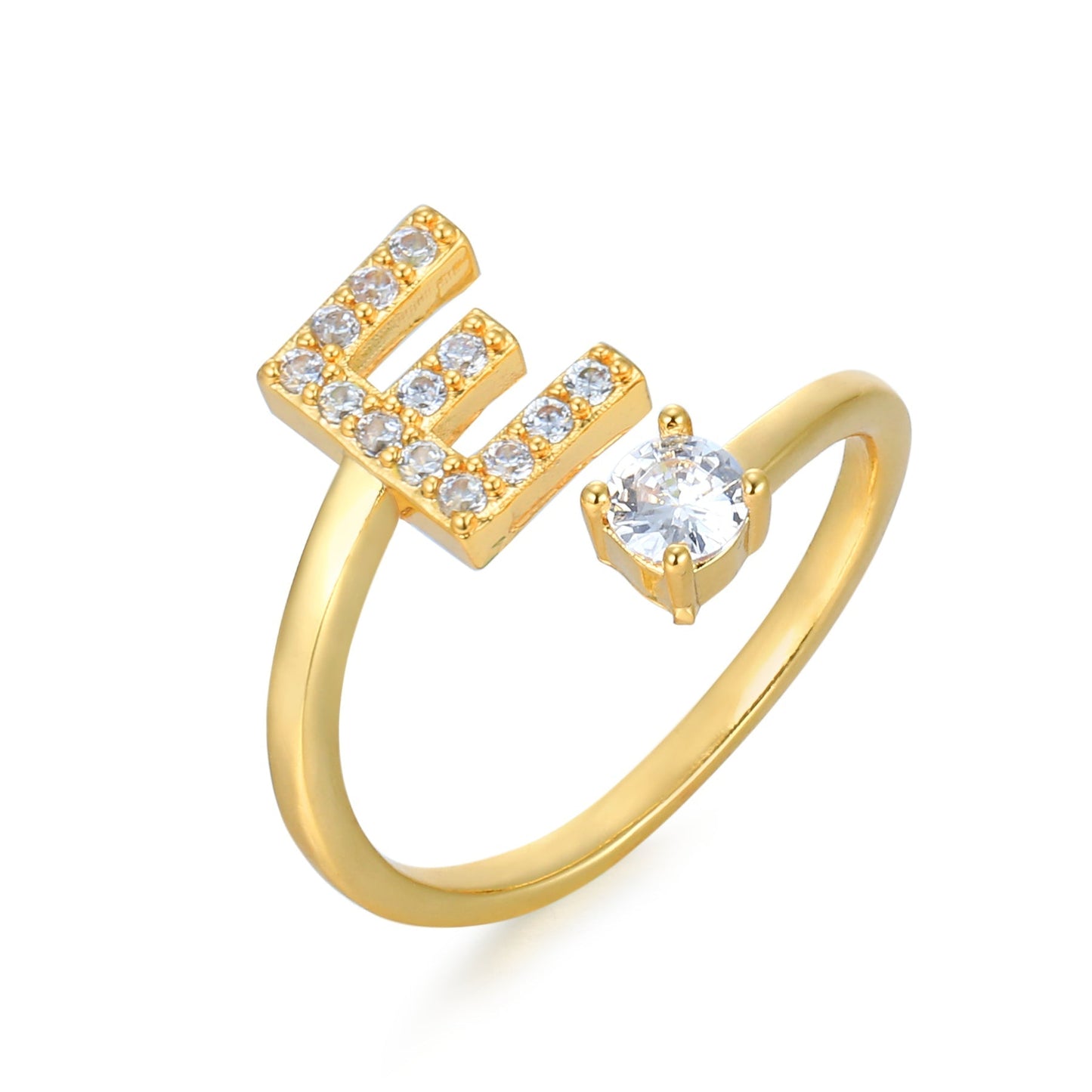 Hinako – Bague Initiale Ajustable Femme