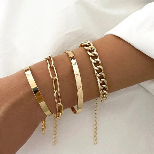 Elan – Ensemble de Bracelets Mercer Dorés