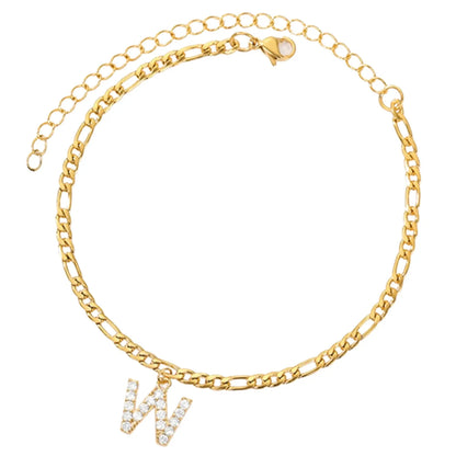 Bracelet de cheville Love Initial - Avec votre initiale