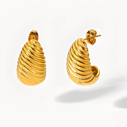 Alice – Boucles d’Oreilles Élégantes Dorées