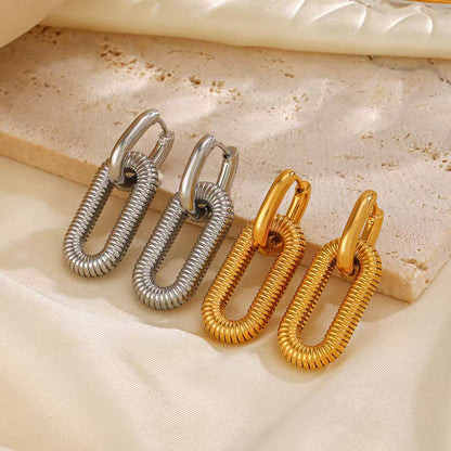 Nina – Créoles Ovales Doubles Élégantes