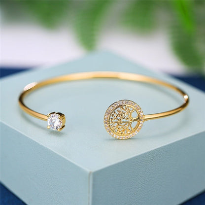 Elowen – Bracelet Ajustable Arbre de Vie en Argent