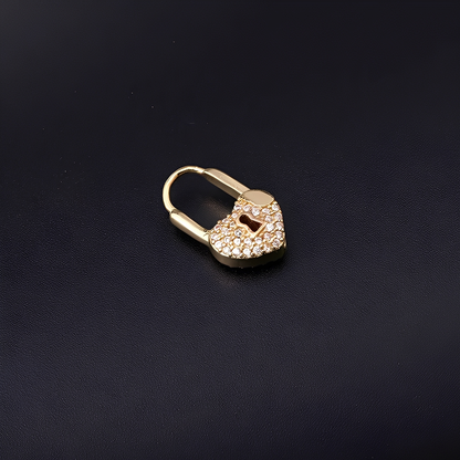 Maelya – Créoles Cadenas Cœur Dorées