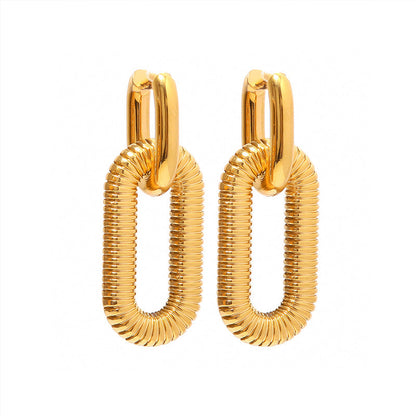 Nina – Créoles Ovales Doubles Élégantes