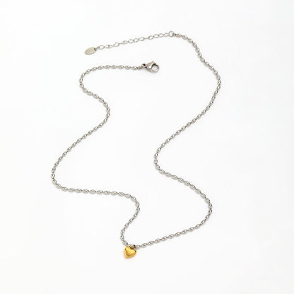Aline – Collier Amour Bicolore Or & Argent
