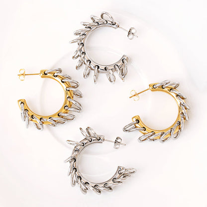 Lea – Créoles C Frangées Dorées