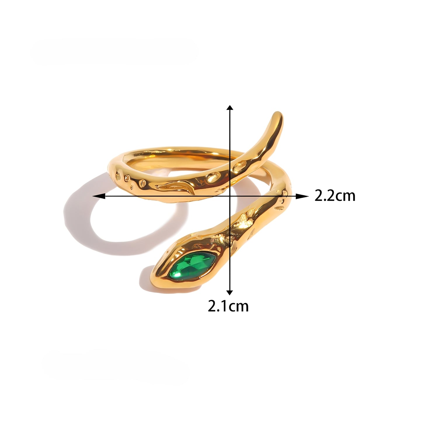 Nyx – Bague Serpent Lave Dorée