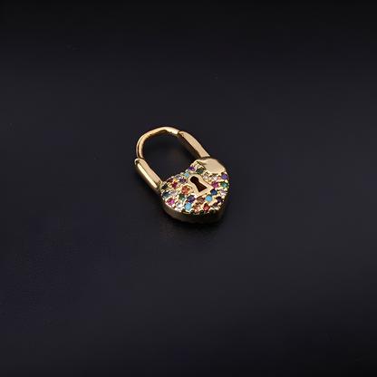 Maelya – Créoles Cadenas Cœur Dorées