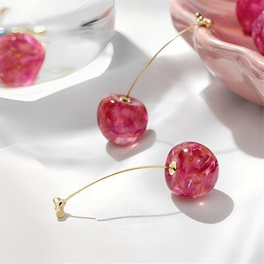 Merly – Boucles Cerise Dorée & Rose