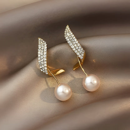 Melina – Boucles d’Oreilles Dorées avec Perles