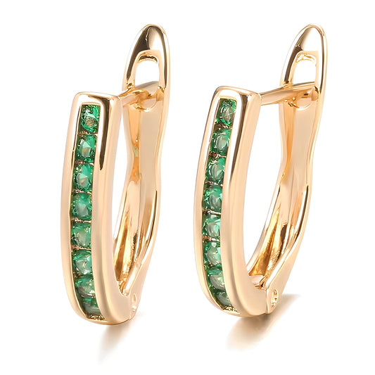 Bella – Boucles Émeraudes et Diamants en Or