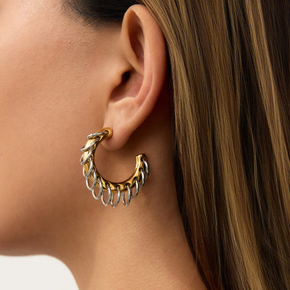 Lea – Créoles C Frangées Dorées