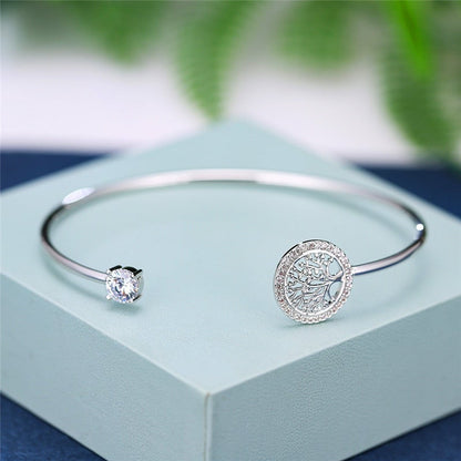 Elowen – Bracelet Ajustable Arbre de Vie en Argent