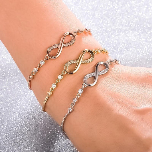 Inaya – Bracelet Ajustable Infini en Argent