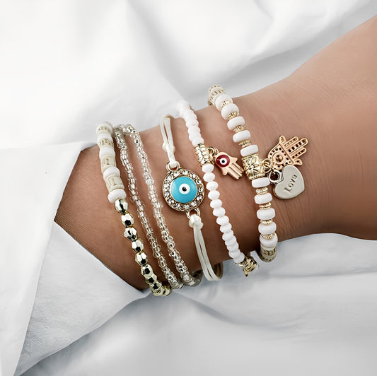 Samira – Lot de Bracelets Hamsa Protecteurs