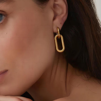 Nina – Créoles Ovales Doubles Élégantes