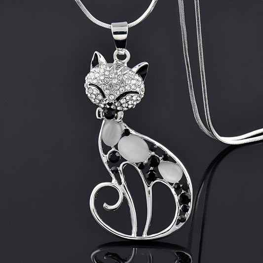 Pia – Collier Argent Love Cats avec Zirconia