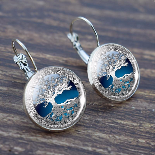 Gwen – Boucles d'Oreilles en Argent Arbre de la Vie