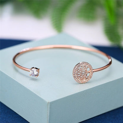 Elowen – Bracelet Ajustable Arbre de Vie en Argent