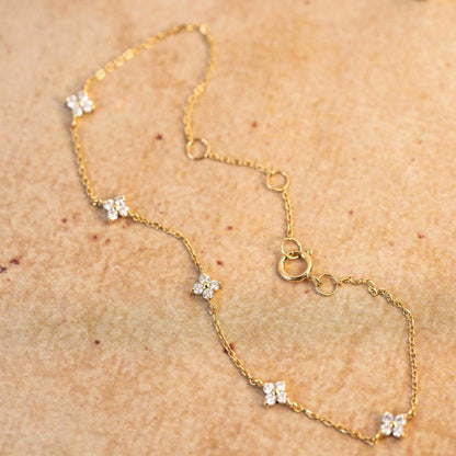 Soline – Bracelet Chaîne en Cristal Clair