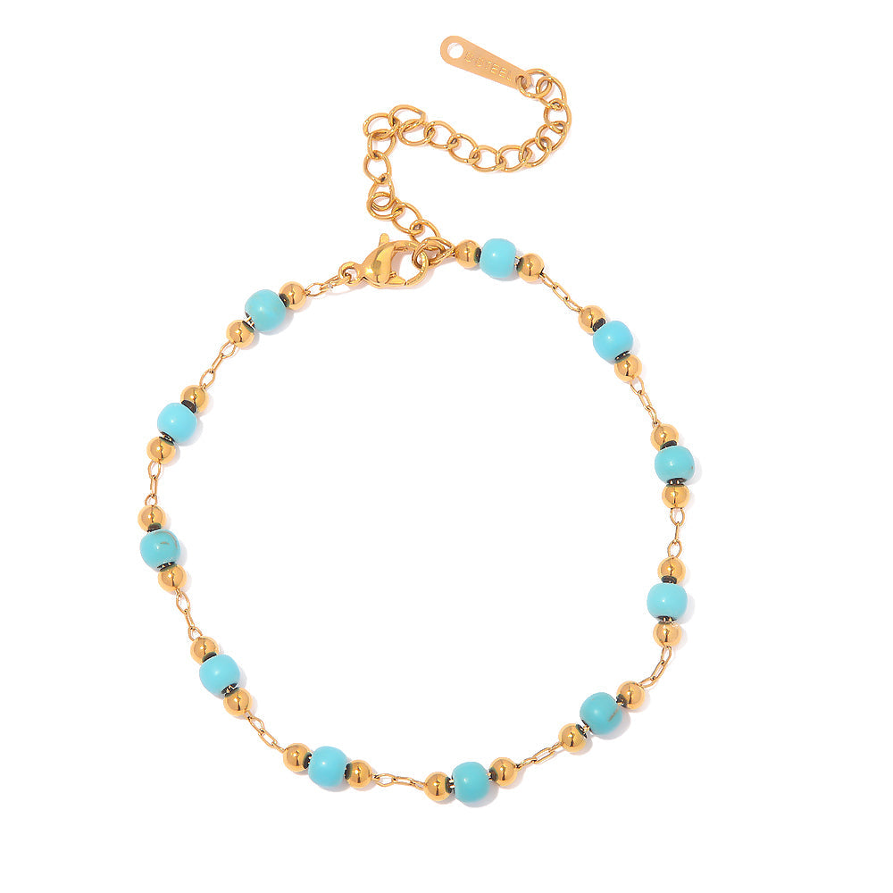 Evania – Collier Vintage Doré à Double Rang de Perles