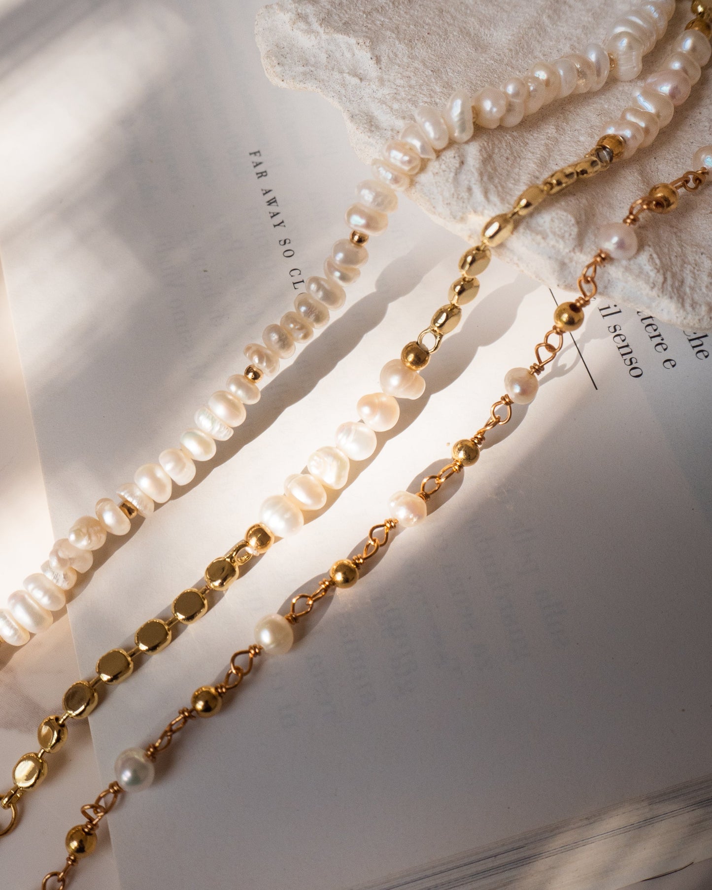 Siena - Bracelet perle avec chaîne à disques